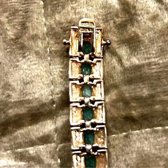 🪲Genuine Natural Emerald Tennis Bracelet in 18k Gold Vermeil🪲